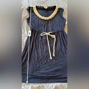 Milly New York Nautical Inspired Dress, Navy, Rope Trim, M, NWT